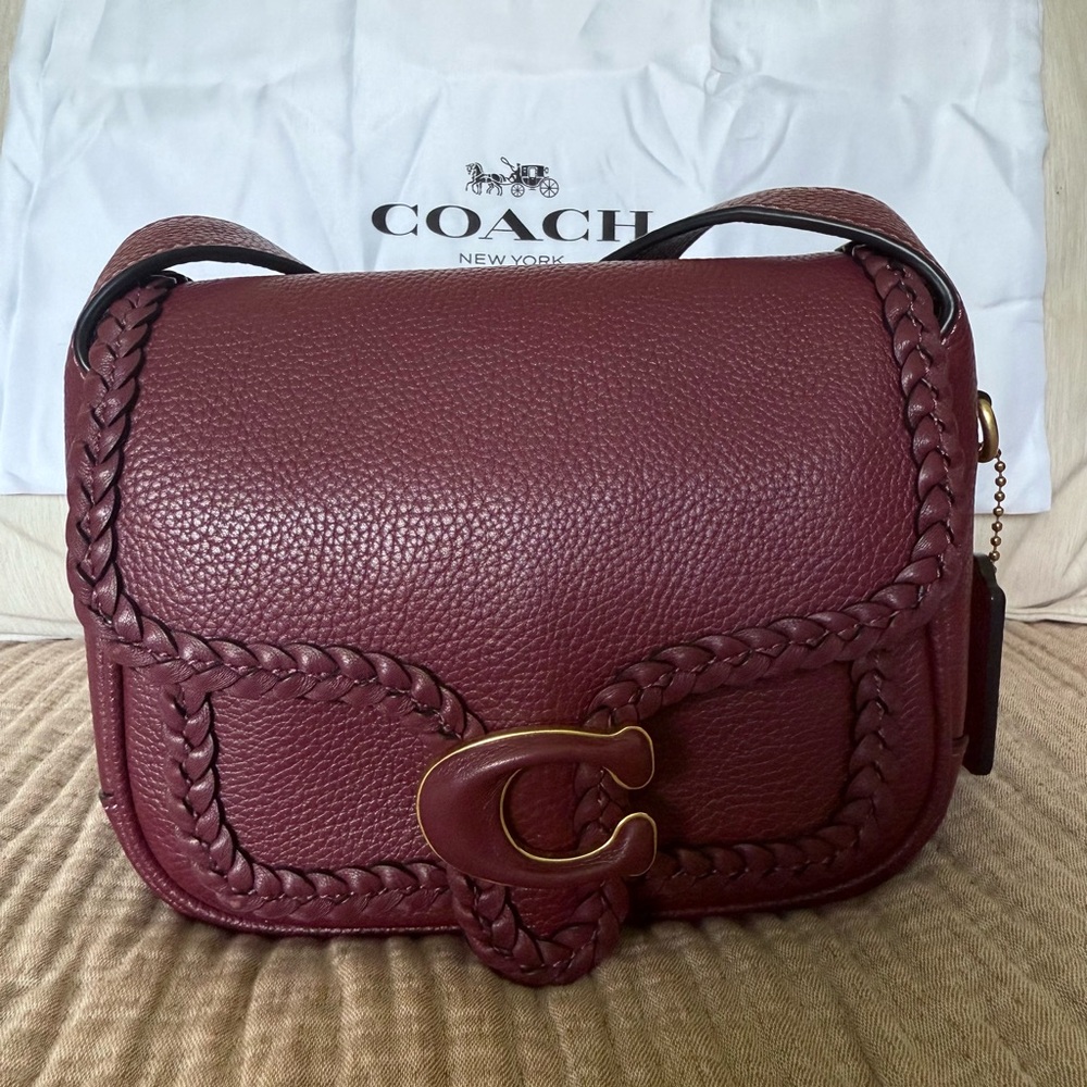 Coach Tabby Leather Messenger 19 With Braid CJ837